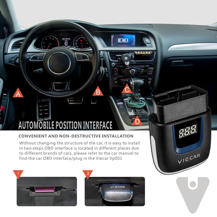 Viecar VP001 Car Mini OBD Fault Detector V2.2 Bluetooth Diagnostic Tool - In Car by buy2fix | Online Shopping UK | buy2fix
