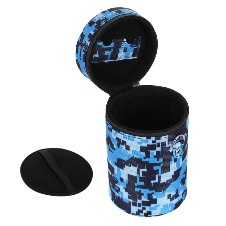 Camouflage Color Large Lens Case Zippered Cloth Pouch Box for DSLR Camera Lens, Size: 16x10x10cm (Blue) - Camera Accessories by buy2fix | Online Shopping UK | buy2fix