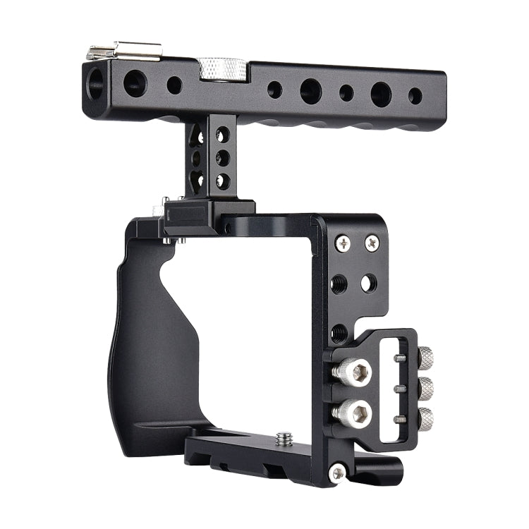 YELANGU C6 Camera Video Cage Handle Stabilizer for Sony A6000 / A6300 / A6500 / A6400(Black) - Camera Cage by YELANGU | Online Shopping UK | buy2fix