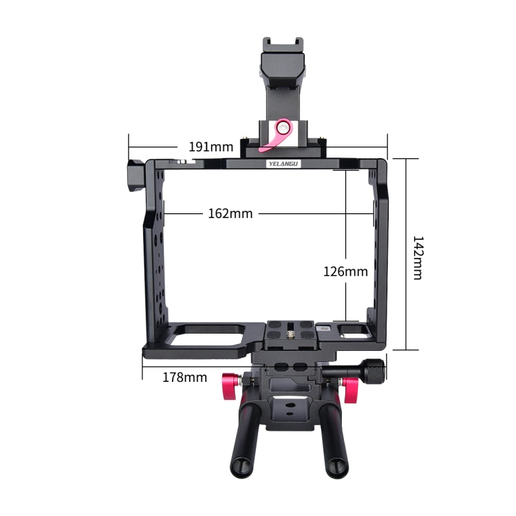 YELANGU C8 YLG0910 Handle Video Camera Cage Stabilizer(Black) - Camera Cage by YELANGU | Online Shopping UK | buy2fix