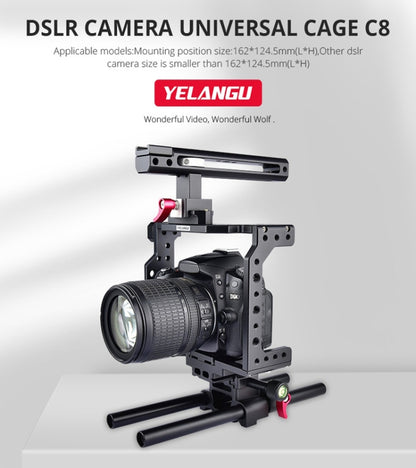 YELANGU C8 YLG0910 Handle Video Camera Cage Stabilizer(Black) - Camera Cage by YELANGU | Online Shopping UK | buy2fix