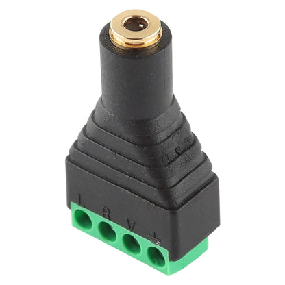 3.5mm Female Plug 4 Pin Terminal Block Stereo Audio Connector - Audio Adapter by buy2fix | Online Shopping UK | buy2fix