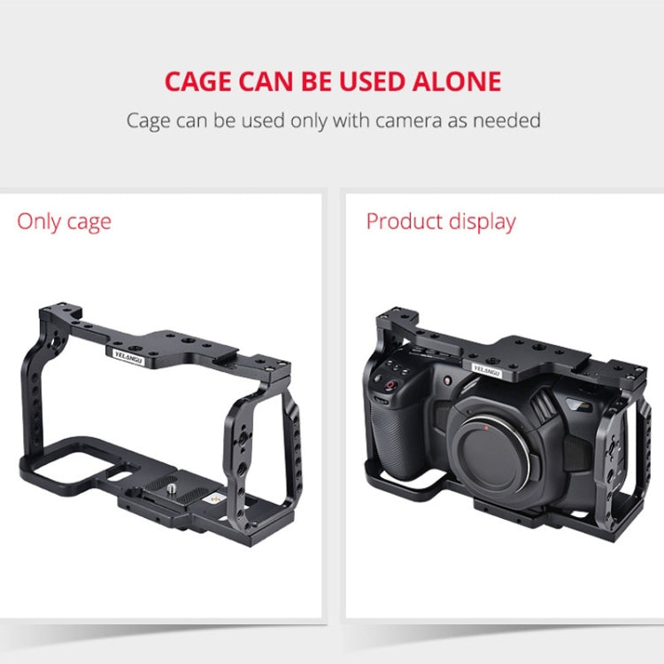 YELANGU C9 YLG0911A-A Video Camera Cage Stabilizer for DJI BMPCC 4K (Black) - Camera Cage by YELANGU | Online Shopping UK | buy2fix