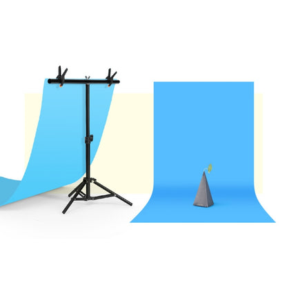 70x75cm T-Shape Photo Studio Background Support Stand Backdrop Crossbar Bracket Kit with Clips, No Backdrop - Camera Accessories by buy2fix | Online Shopping UK | buy2fix