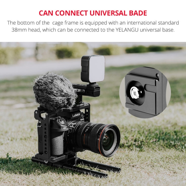 YELANGU C18 YLG0915A-B Video Camera Cage Stabilizer with Handle for Panasonic Lumix DC-S1H / DC-S1 / DC-S1R (Black) - Camera Accessories by YELANGU | Online Shopping UK | buy2fix