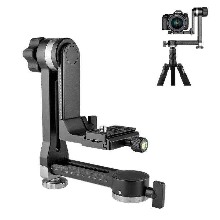 YELANGU A171 YLG0401E-C 360 Degree Rotation Horizontal Cantilever Gimbal Tripod Head for Home DV and SLR Cameras (Black) - Tripod Heads by YELANGU | Online Shopping UK | buy2fix