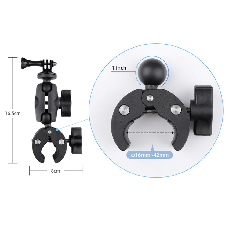 360 Rotation Adjustable Action Camera Clamp Plier Base Holder(Black) - DJI & GoPro Accessories by buy2fix | Online Shopping UK | buy2fix