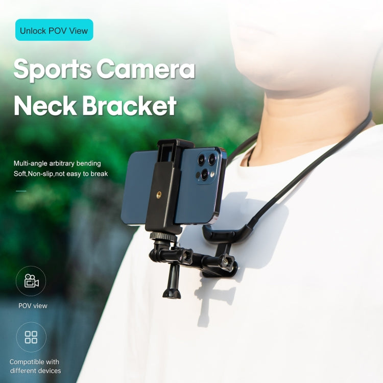 STARTRC Hands Free Lazy Wearable Neck Camera Holder FPV Vlog POV Mount (Black) - DJI & GoPro Accessories by STARTRC | Online Shopping UK | buy2fix