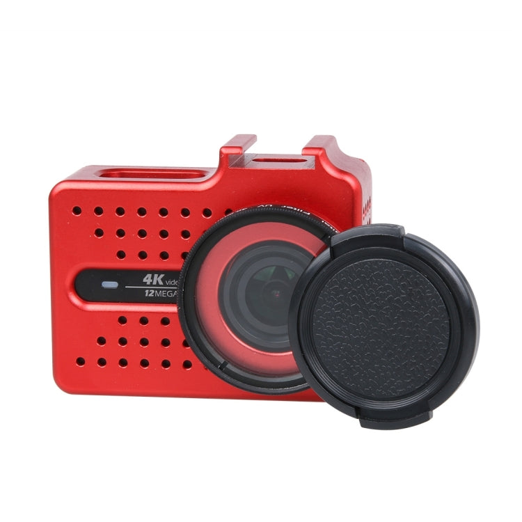 CNC Aluminum Alloy Housing Protective Case with UV Filter & Lens Protective Cap for Xiaomi Xiaoyi Yi II 4K Sport Action Camera(Red) - DJI & GoPro Accessories by buy2fix | Online Shopping UK | buy2fix