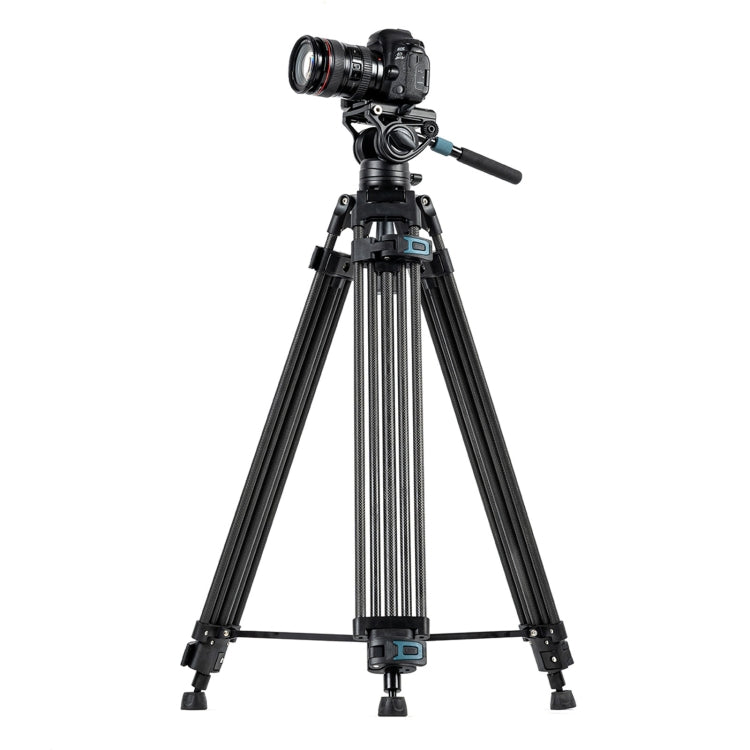 Fotopro DV-3C Heavy Duty Fluid Head Carbon Fiber Video Tripod (Black) - Tripods by Fotopro | Online Shopping UK | buy2fix