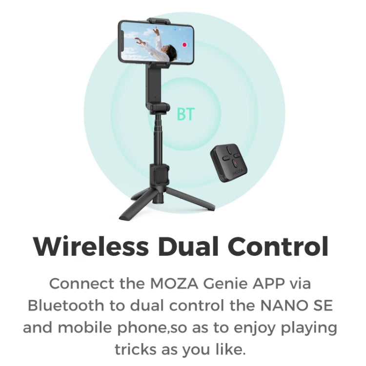 MOZA NANO SE Foldable Selfie Stick Handheld Gimbal Stabilizer for Smart Phone(Green) - Consumer Electronics by MOZA | Online Shopping UK | buy2fix