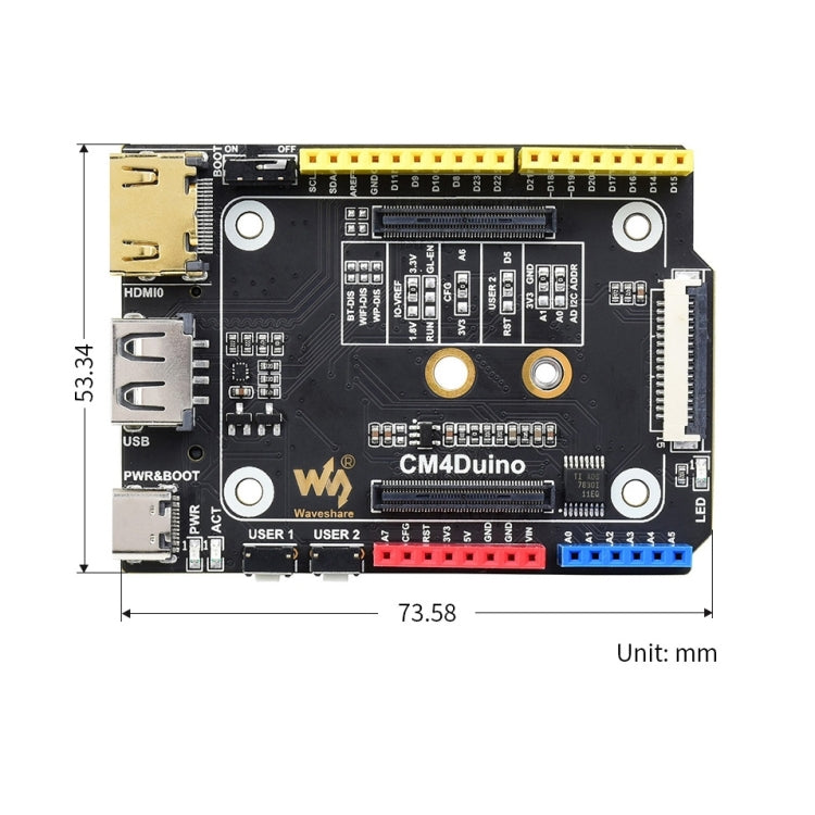 Waveshare Arduino Compatible Base Board for Raspberry Pi CM4 - Modules Expansions Accessories by WAVESHARE | Online Shopping UK | buy2fix