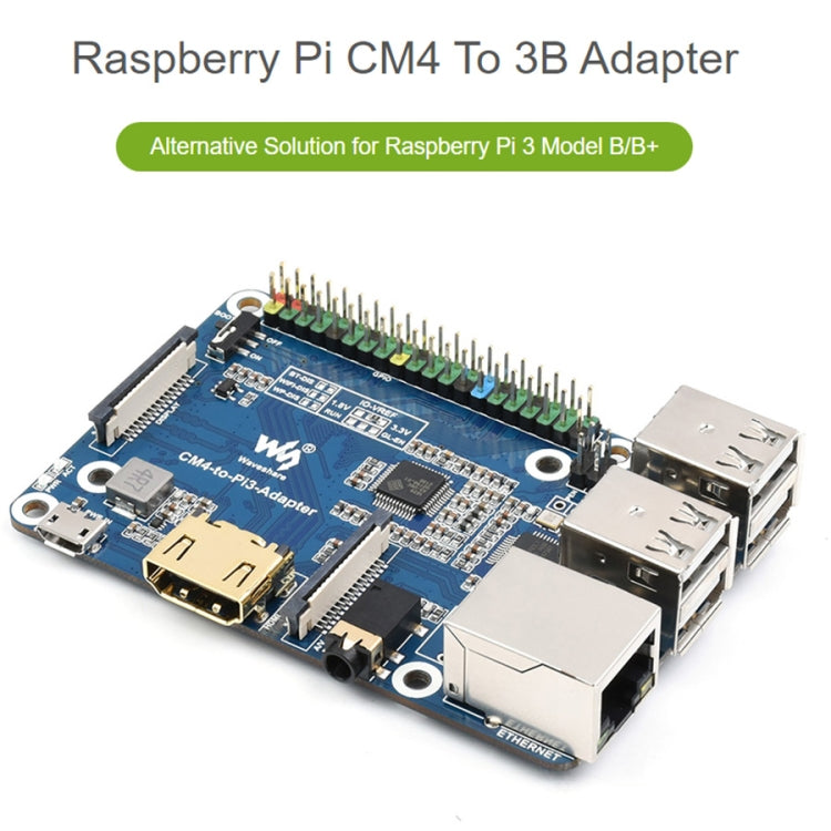 Raspberry Pi CM4 To 3B Adapter for Raspberry Pi 3 Model B/B+ - Modules Expansions Accessories by WAVESHARE | Online Shopping UK | buy2fix