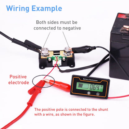 2m 200A 12V 48V Digital Display DC Current Voltmeter Lead-Acid Lithium Battery Charge Meter - Consumer Electronics by buy2fix | Online Shopping UK | buy2fix