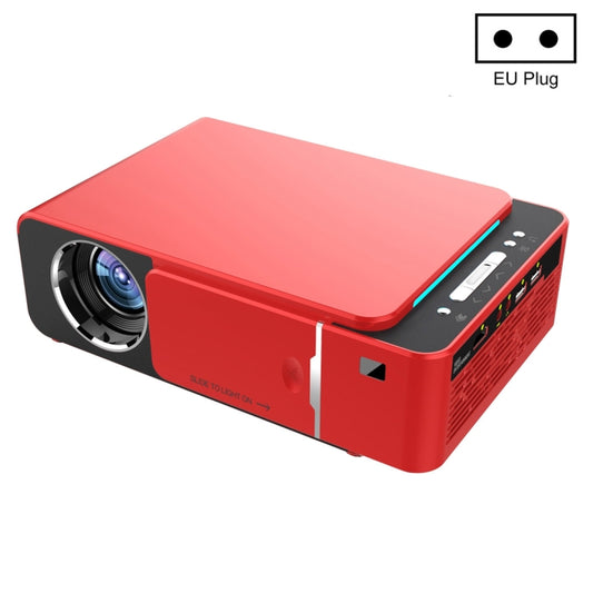 T6 2000ANSI Lumens Mini Theater Projector, Android 7.1 RK3128 Quad Core, 1GB+8GB, EU Plug(Red) - Consumer Electronics by buy2fix | Online Shopping UK | buy2fix