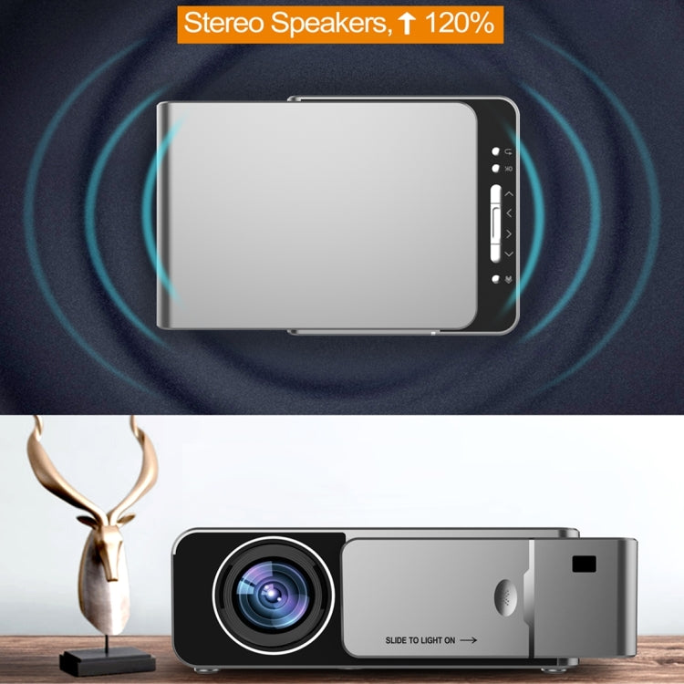 T6 2000ANSI Lumens Mini Theater Projector, Android 7.1 RK3128 Quad Core, 1GB+8GB, EU Plug(Silver) - Consumer Electronics by buy2fix | Online Shopping UK | buy2fix