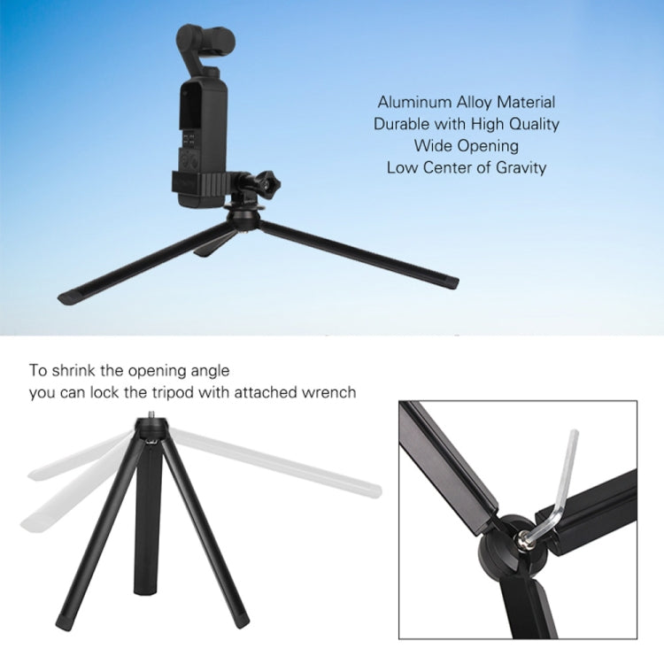 Sunnylife OP-Q9193 Metal Adapter + Tripod for DJI OSMO Pocket - DJI & GoPro Accessories by Sunnylife | Online Shopping UK | buy2fix