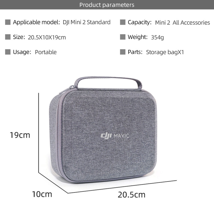 DJI Portable Waterproof Nylon Box Case Storage Bag for DJI Mini 2 Drone(Grey) - Backpacks & Bags by DJI | Online Shopping UK | buy2fix