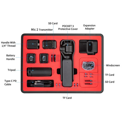 For DJI Osmo Pocket 3 STARTRC Waterproof PP Full Kit Suitcase Storage Box (Black) - Case & Bags by STARTRC | Online Shopping UK | buy2fix