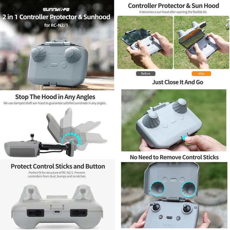 For DJI RC- N2 / N1 Sunnylife YK715 Remote Control Sunshade Protection Cover (Grey) - Others by Sunnylife | Online Shopping UK | buy2fix