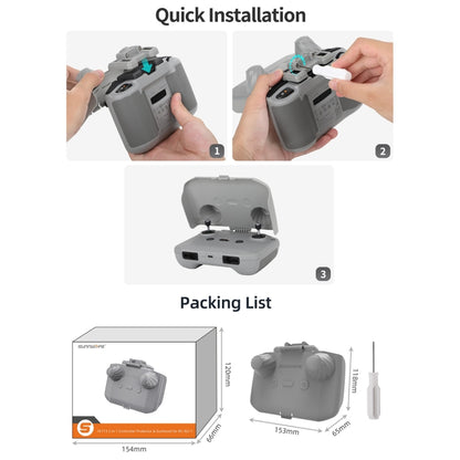 For DJI RC- N2 / N1 Sunnylife YK715 Remote Control Sunshade Protection Cover (Grey) - Others by Sunnylife | Online Shopping UK | buy2fix