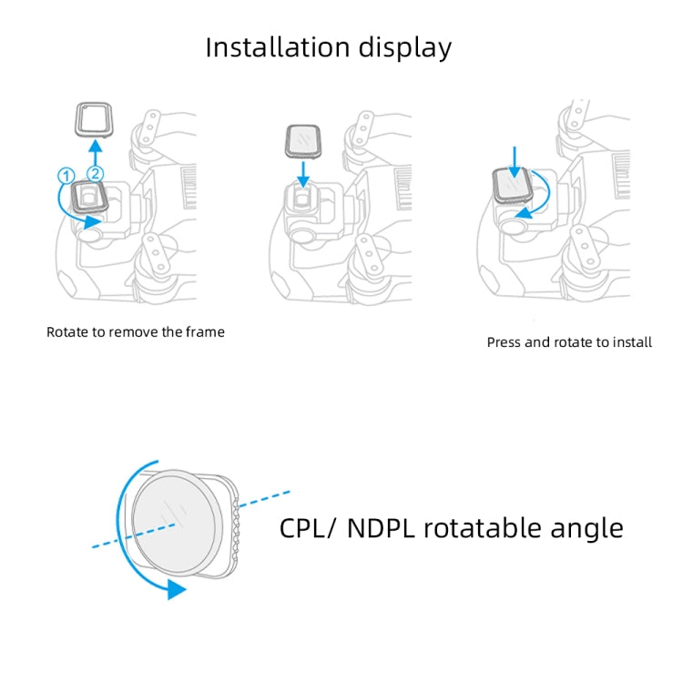 JSR Drone ND1000 Lens Filter for DJI MAVIC Air 2 - DJI & GoPro Accessories by JSR | Online Shopping UK | buy2fix