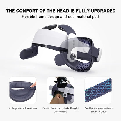 BOBOVR M2 Plus Head Strap Replacement Elite Strap for Oculus Quest 2 with Dual Battery + Magnetic Charging Dock - VR Accessories by buy2fix | Online Shopping UK | buy2fix