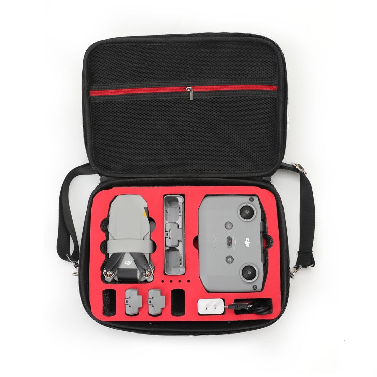 LS4456 Portable Drone PU Shoulder Storage Bag Handbag for DJI Mavic Mini 2(Black + Red Liner) - DJI & GoPro Accessories by buy2fix | Online Shopping UK | buy2fix