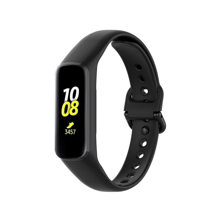 For Samsung Galaxy Fit 2 Silicone Watch Band(Black) - Smart Wear by buy2fix | Online Shopping UK | buy2fix