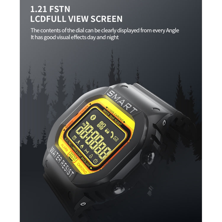 Lokmat MK22 1.21 inch FSTN LCD Screen 50m Waterproof Smart Watch, Support Information Reminder / Remote Camera / Sport Record(Orange) - Smart Wear by Lokmat | Online Shopping UK | buy2fix