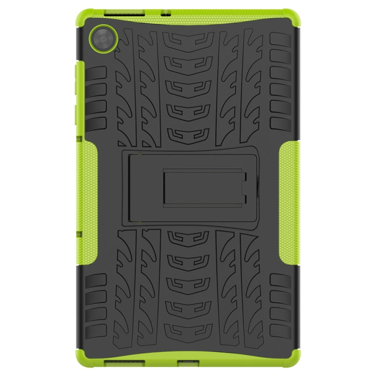 For Lenovo Tab M10 HD Gen 2 (TB-X306F) Tire Texture TPU+PC Shockproof Case with Holder(Green) - For Lenovo by buy2fix | Online Shopping UK | buy2fix