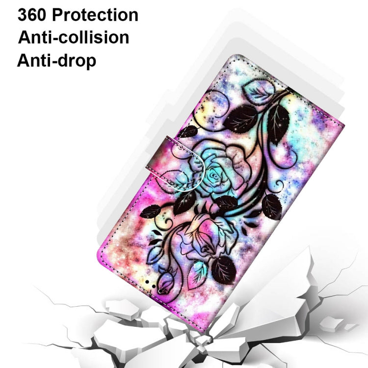 For Samsung Galaxy A52 5G / 4G Coloured Drawing Cross Texture Horizontal Flip PU Leather Case with Holder & Card Slots & Wallet & Lanyard(Color Bottom Hollow Flower) - Samsung Accessories by buy2fix | Online Shopping UK | buy2fix