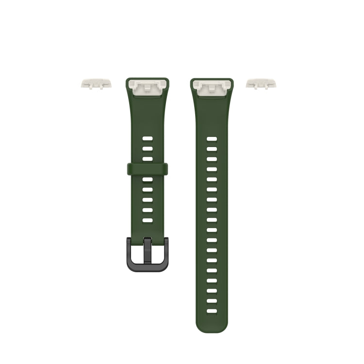 For Huawei Honor Band 6 TPU Watch Band, Size: One Size(Army Green) - Smart Wear by buy2fix | Online Shopping UK | buy2fix