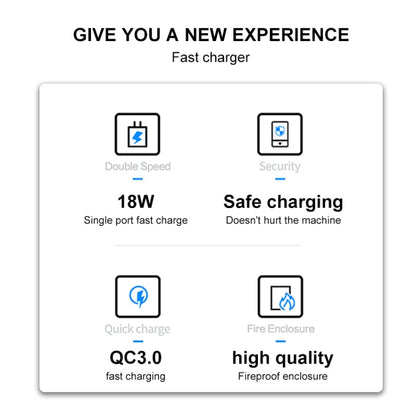 WK WP-U57 Max 18W Maxspeed QC3.0 Fast Charger + USB to Type-C / USB-C Data Cable, Plug Type:US Plug - Apple Accessories by WK | Online Shopping UK | buy2fix