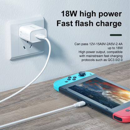 WK WP-U57 Max 18W Maxspeed QC3.0 Fast Charger +  USB to Micro USB Data Cable, Plug Type:EU Plug - Apple Accessories by WK | Online Shopping UK | buy2fix