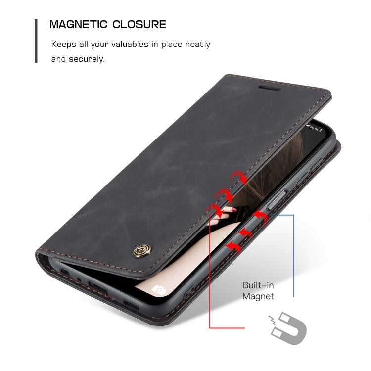 For Samsung Galaxy A12 CaseMe 013 Multifunctional Horizontal Flip Leather Case with Holder & Card Slot & Wallet(Black) - Galaxy Phone Cases by CaseMe | Online Shopping UK | buy2fix