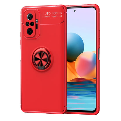 For Xiaomi Redmi Note 10 Pro Metal Ring Holder 360 Degree Rotating TPU Case(Red+Red) - Xiaomi Cases by buy2fix | Online Shopping UK | buy2fix