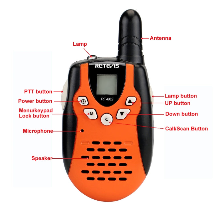 1 Pair RETEVIS RT602 0.5W US Frequency 462.550-467.7125MHz 22CHS Handheld Children Walkie Talkie, US Plug - Children by RETEVIS | Online Shopping UK | buy2fix