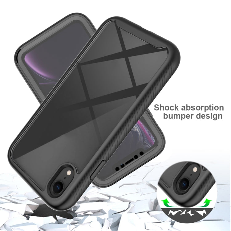 For iPhone XR Starry Sky Solid Color Series Shockproof PC + TPU Case with PET Film(Black) - More iPhone Cases by buy2fix | Online Shopping UK | buy2fix