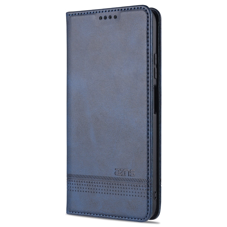 For Xiaomi Redmi Note 10 5G AZNS Magnetic Calf Texture Horizontal Flip Leather Case with Card Slots & Holder & Wallet(Dark Blue) - Xiaomi Cases by AZNS | Online Shopping UK | buy2fix