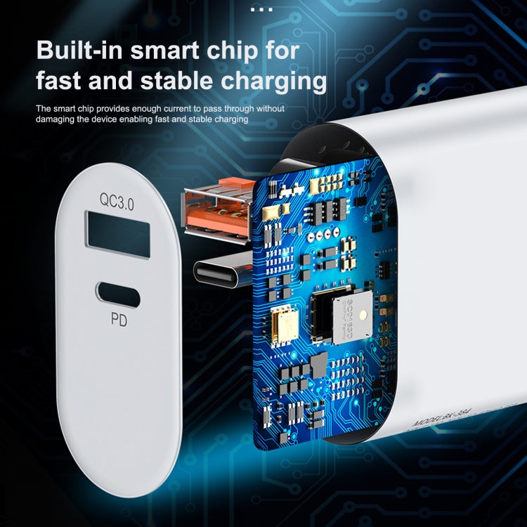 LZ-822A+C PD 20W USB-C / Type-C + QC 3.0 USB Fast Travel Charger, US Plug - Mobile Accessories by buy2fix | Online Shopping UK | buy2fix