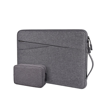 ND01DS Polyester Notebook Laptop Liner Bag with Small Bag, Size:14.1-15.4 inch(Deep Space Gray) - 15 inch by buy2fix | Online Shopping UK | buy2fix