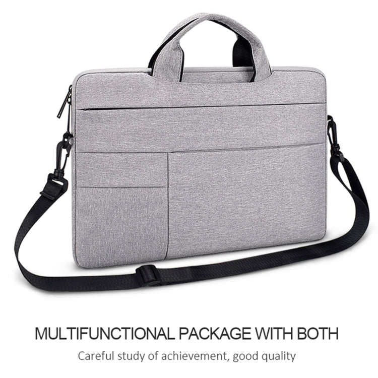 ND05SDJ Oxford Cloth + Nylon Laptop Portable Shoulder Bag, Size:14.1-15.4 inch(Hemp Gray) - 15 inch by buy2fix | Online Shopping UK | buy2fix