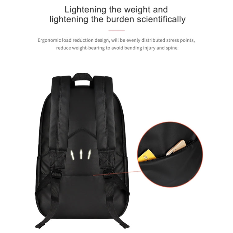 SJ03 13-15.6 inch Universal Large-capacity Laptop Backpack with USB Charging Port & Headphone Port(Black) - Backpack by buy2fix | Online Shopping UK | buy2fix