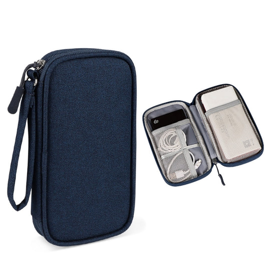 SM03 Multifunctional Digital Accessories Storage Bag with Lanyard(Navy Blue) - Digital Storage Bag by buy2fix | Online Shopping UK | buy2fix