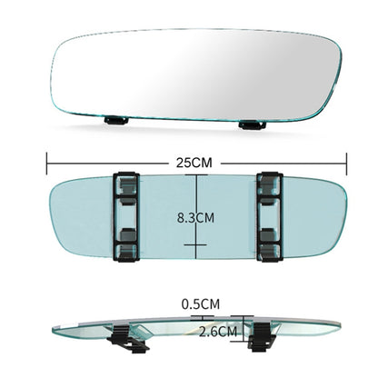 3R-334 Planemirror 250mm Car Rearview Retrofit Frameless Clear Large Mirror(White) - In Car by 3R | Online Shopping UK | buy2fix