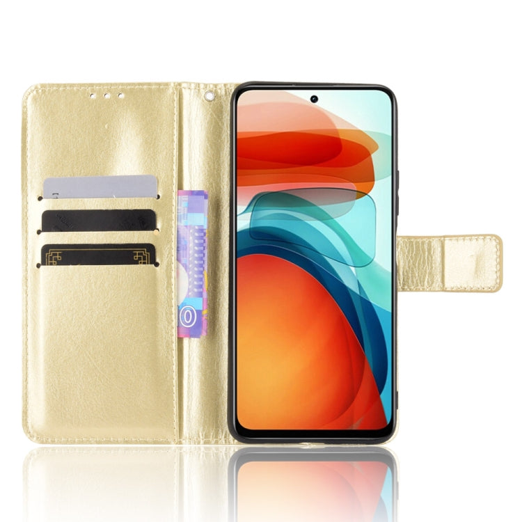 For Xiaomi Redmi Note 10 Pro 5G/Poco X3 GT Crazy Horse Texture Horizontal Flip Leather Case with Holder & Card Slots & Lanyard(Gold) - Xiaomi Cases by buy2fix | Online Shopping UK | buy2fix