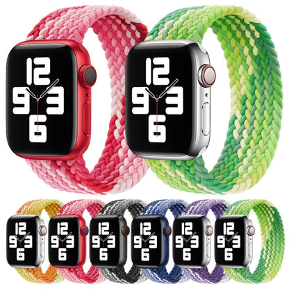 Single Loop Weaving Nylon Watch Band, Size: S 135mm For Apple Watch Series 9&8&7 41mm / SE 3&SE 2&6&SE&5&4 40mm / 3&2&1 38mm(Lime) - Watch Bands by buy2fix | Online Shopping UK | buy2fix