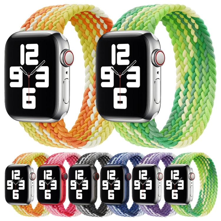 Single Loop Weaving Nylon Watch Band, Size: M 145mm For Apple Watch Series 9&8&7 41mm / SE 3&SE 2&6&SE&5&4 40mm / 3&2&1 38mm(Lime) - Watch Bands by buy2fix | Online Shopping UK | buy2fix