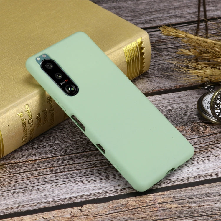 For Sony Xperia 5 III Solid Color Liquid Silicone Dropproof Full Coverage Protective Case(Green) - Sony Cases by buy2fix | Online Shopping UK | buy2fix